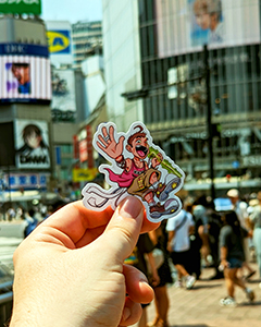 Ahi Ihui goes on a tour of Shibuya, Tokyo.